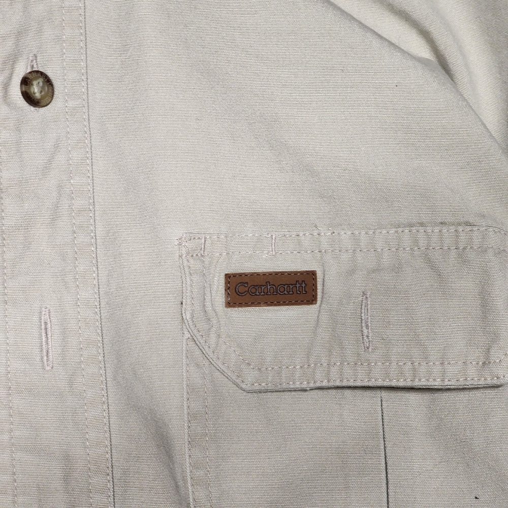 Y2K Carhartt Men's Long Sleeved Shirt - Picture 2 of 7